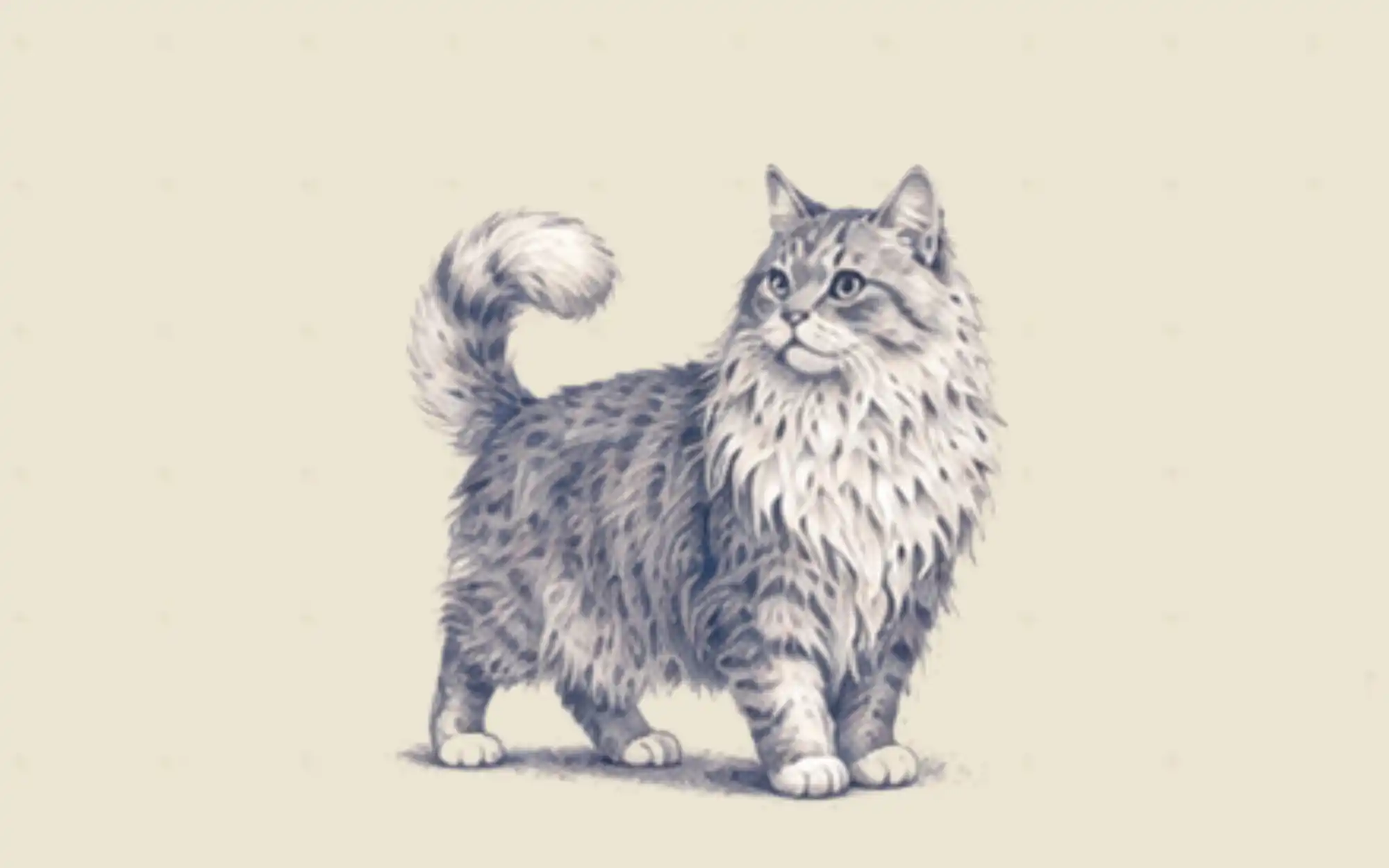 Illustration of a kitten with a magnifying glass reviewing a checklist and a stack of folders